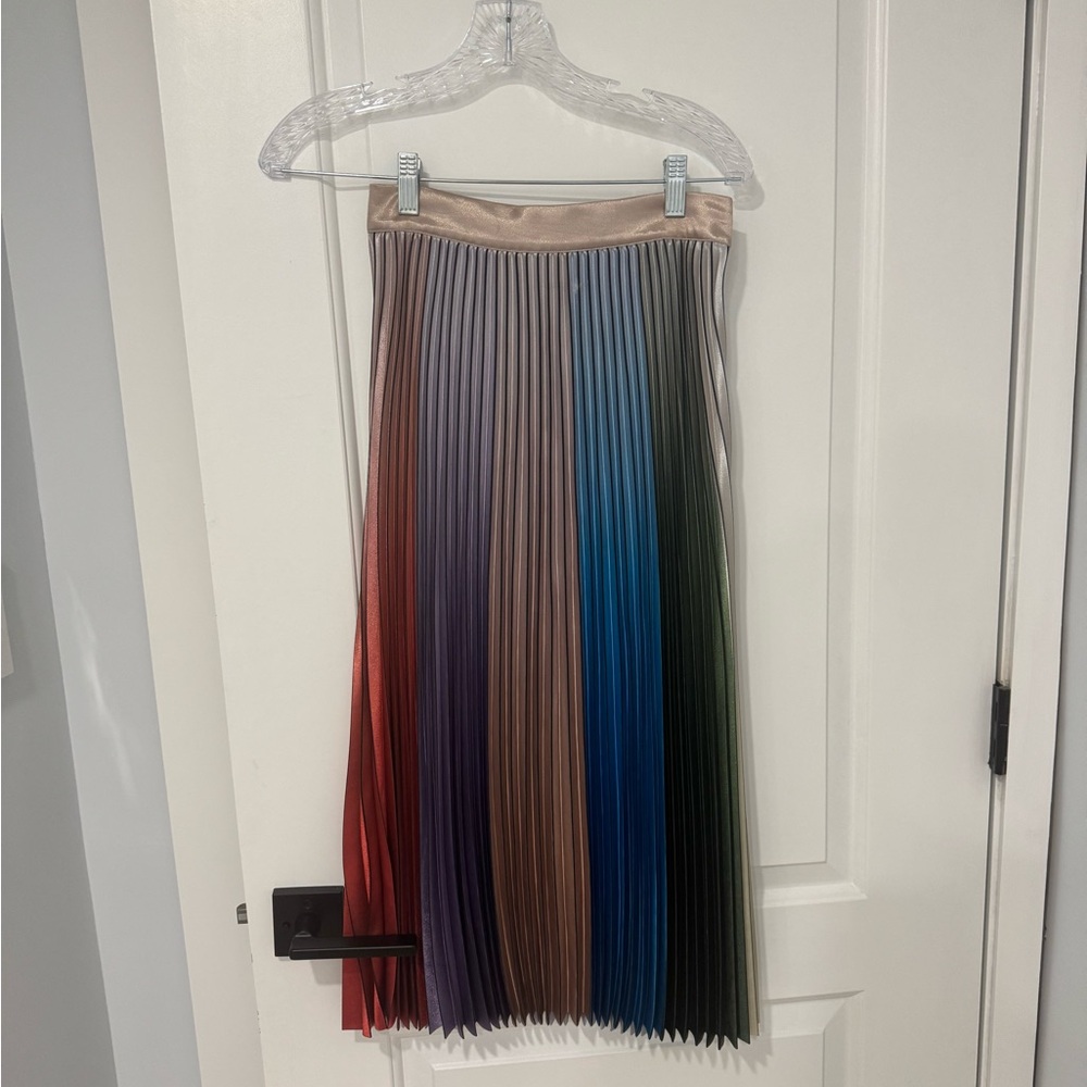 Anthropologie Multicolor Pleated Skirt
